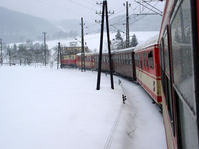 Unser Zug bei der Ausfahrt aus Rabenstein a/d Pielach