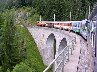 Bei der R�ckfahrt auf dem Saugrabenviadukt
